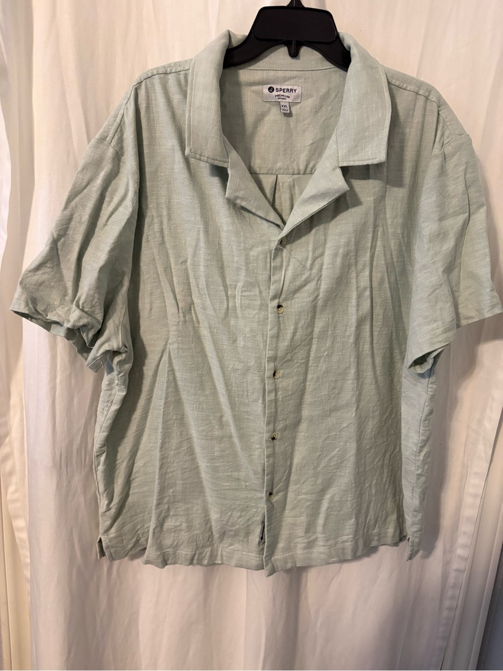 Sperry Light Mint Green Short Sleeve Button-Down Shirt